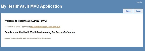 HealthVault Mvc #1
