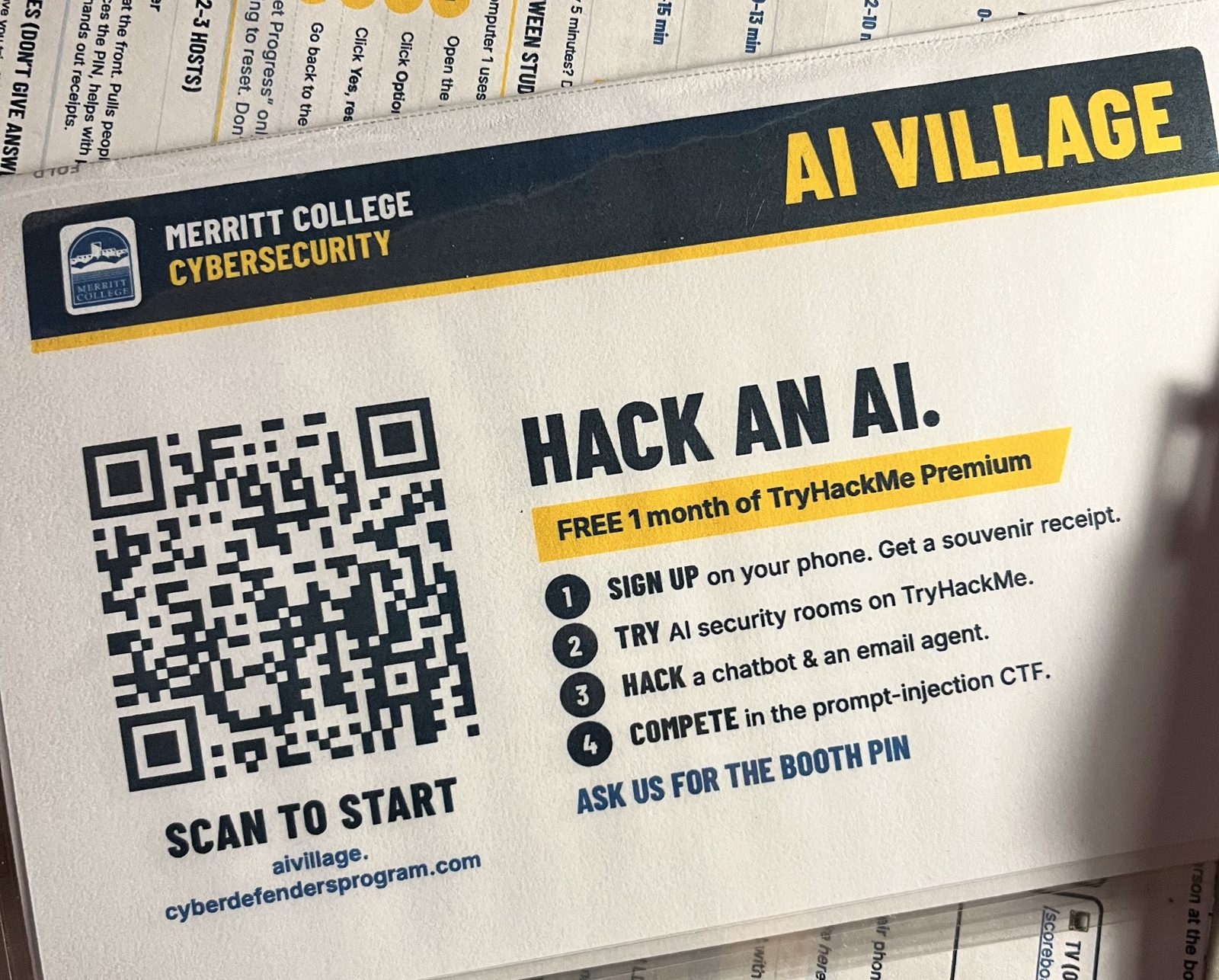 Hack an AI table tent