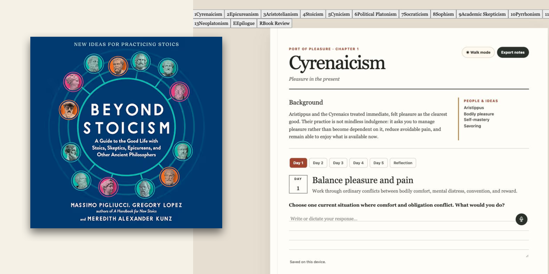 Beyond Stoicism, alongside the digital companion workbook