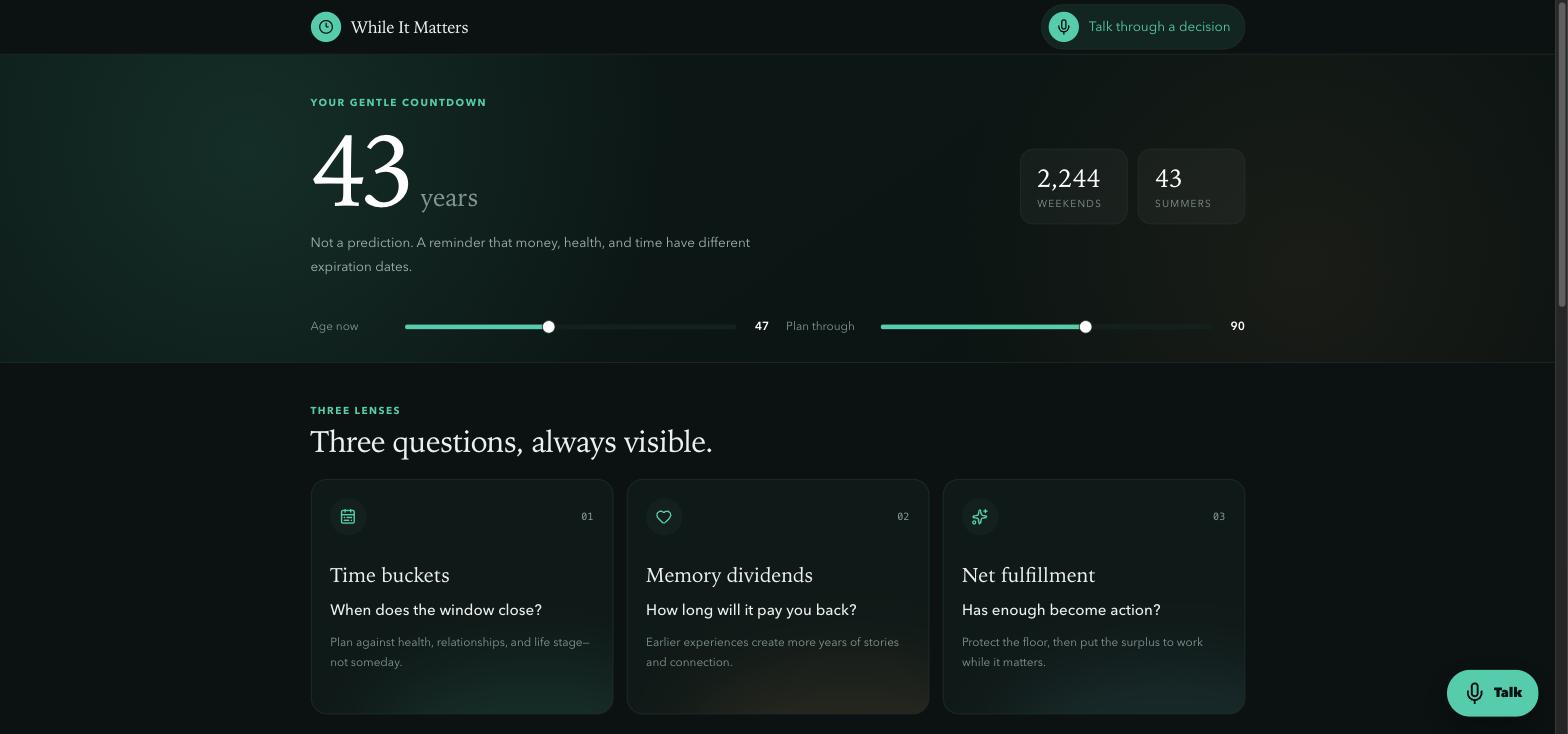 While It Matters screenshot